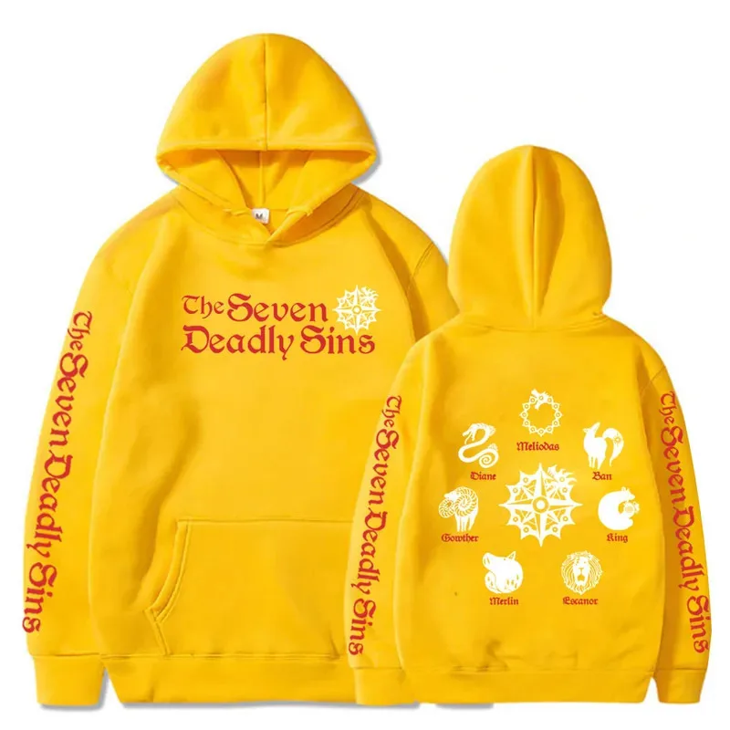 CyAnime the Seven Deadly Sins Meliodas Elizabeth Diane Ban King Gowther Merlin Escanor logo Hoodies Harajuku Unisex Sweatshirt - view 4