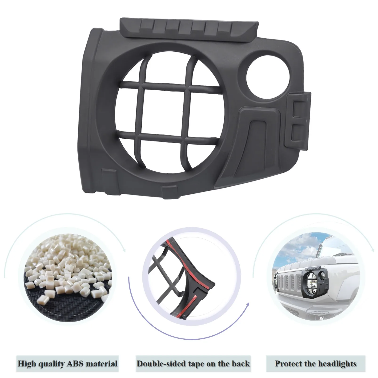 2PCS Car Front Headlight Protective Cover for Suzuki Jimny JB64 JB74 JC74 2019-2025 Headlamp Guards Trim Exterior Accessories