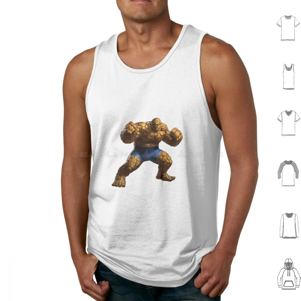 The Thing Tank Tops Print Cotton Fantastic 4 Comic Comics Fantastic 4 Four Super Funny Geek Hero Nerd Book