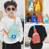 Lindo bolso de pecho para niños nuevo bolso de hombro portátil de moda con bloqueo de Color bolso cruzado ligero y duradero