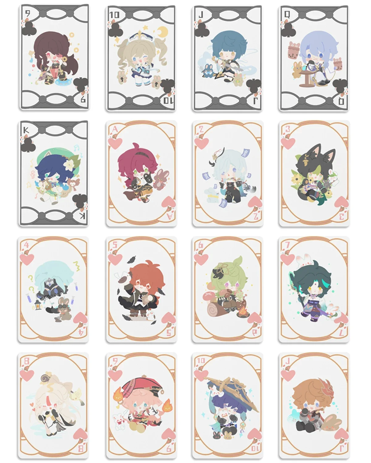 Anime Genshin Impact Xiao Scaramouche Venti Tartaglia Alhaitham Ganyu Cosplay Cartoon Karte Spielkarten Ornament Display Maskottchen