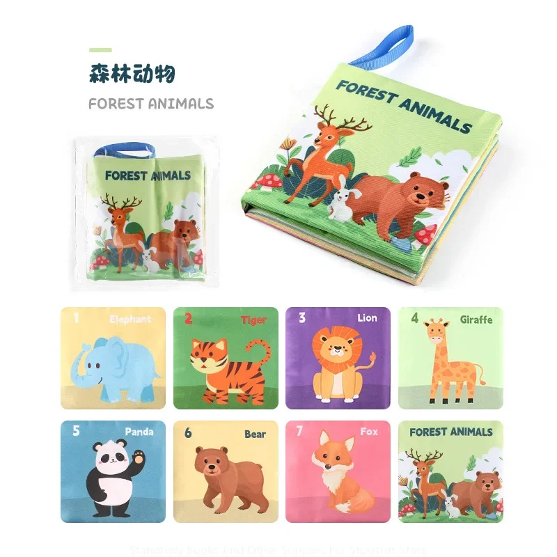 Baby 0-3 Years Old 4 Pages 8 Pages Christmas Themed Baby Cloth Book Can Not Tear Baby Cloth Book