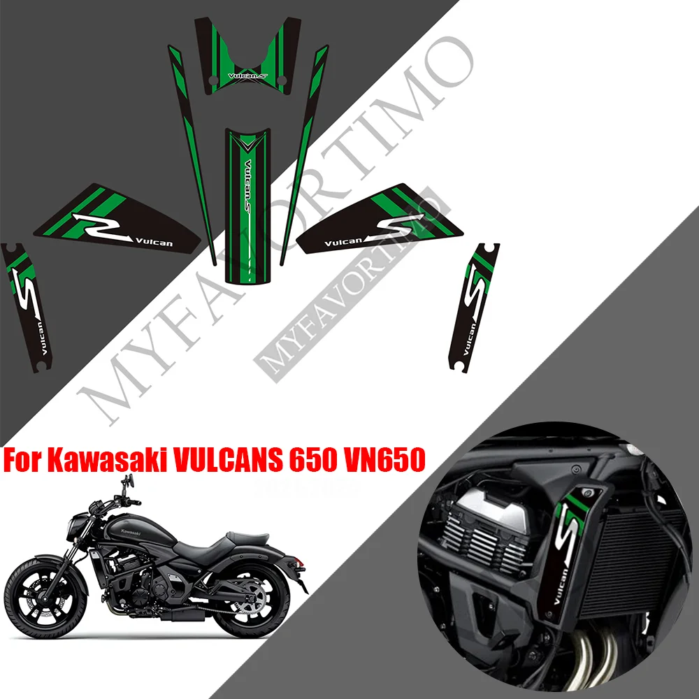 

For Kawasaki VULCANS 650 VN650 Motorcycle Tank Pad Fuel Protector Fairing Fender Windshield Stickers Moto Decals
