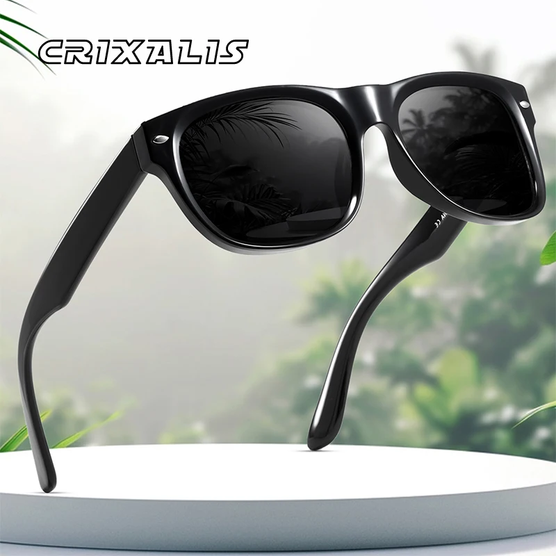 CRIXALIS Retro Pilot Sonnenbrille für Damen, trendige rechteckige Driving Shades Sonnenbrille Herren UV400