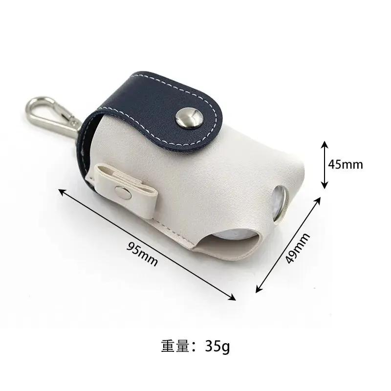 Patchwork Golf Ball Pouch Small Waist Bag Portable Golf Ball Bag PU Leather Ball Protector Fashion