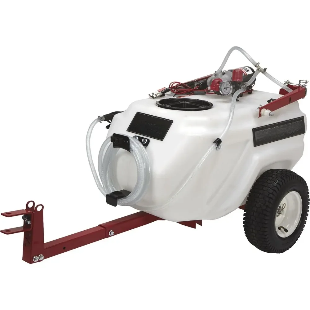 Tow-Behind Trailer Boom Broadcast and Spot Sprayer - 21-Gallon Capacity, 2.2 GPM, 12 Volt DC，Tow-Behind  Trailer Spot Sprayer