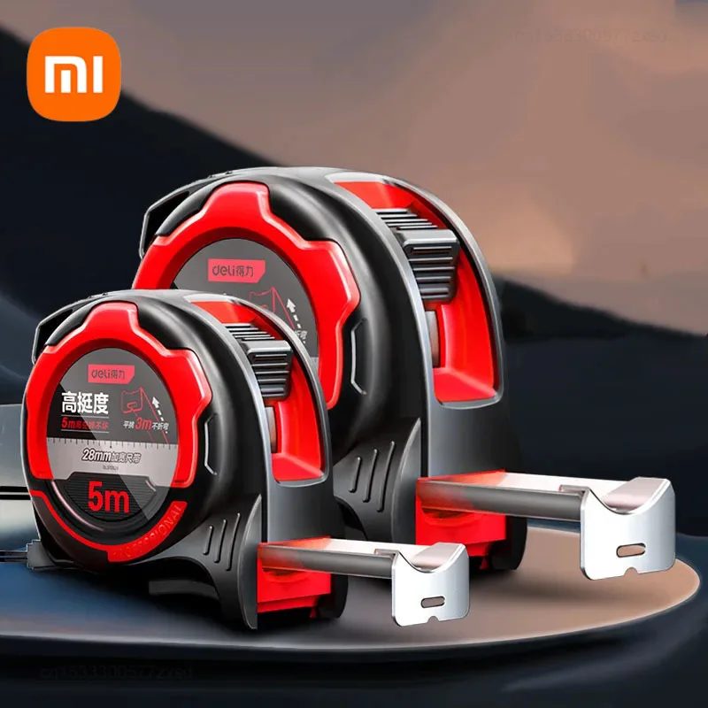 

Измерительная рулетка Xiaomi Deli 5/7, 5 м, высокоточная рулетка из углеродистой стали, измерительные портативные ручные измерительные инструменты, надежное падение