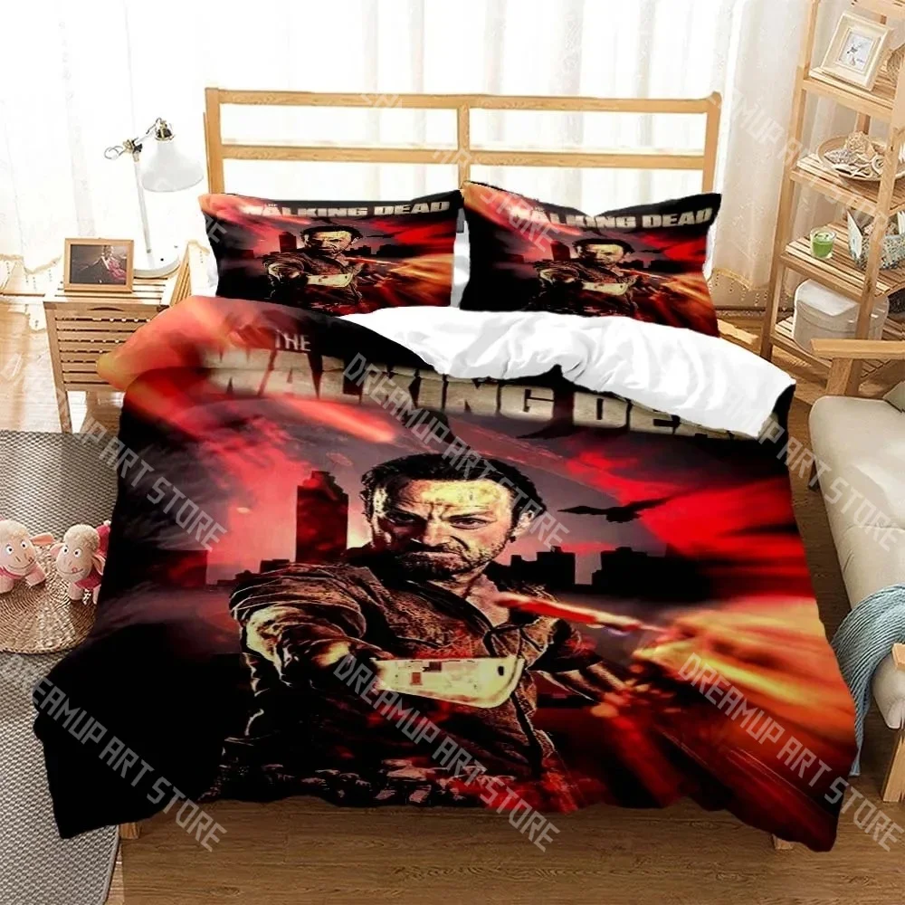 Fashion The Walking Dead Horror Bedding Set Single Twin Full Queen King Size Bed Set Kids Bedroom Duvetcover Sets Bed Sheet Set