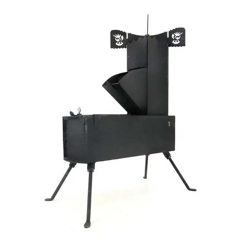 Outdoor camping barbecue portable firewood stove light removable rocket stove fire