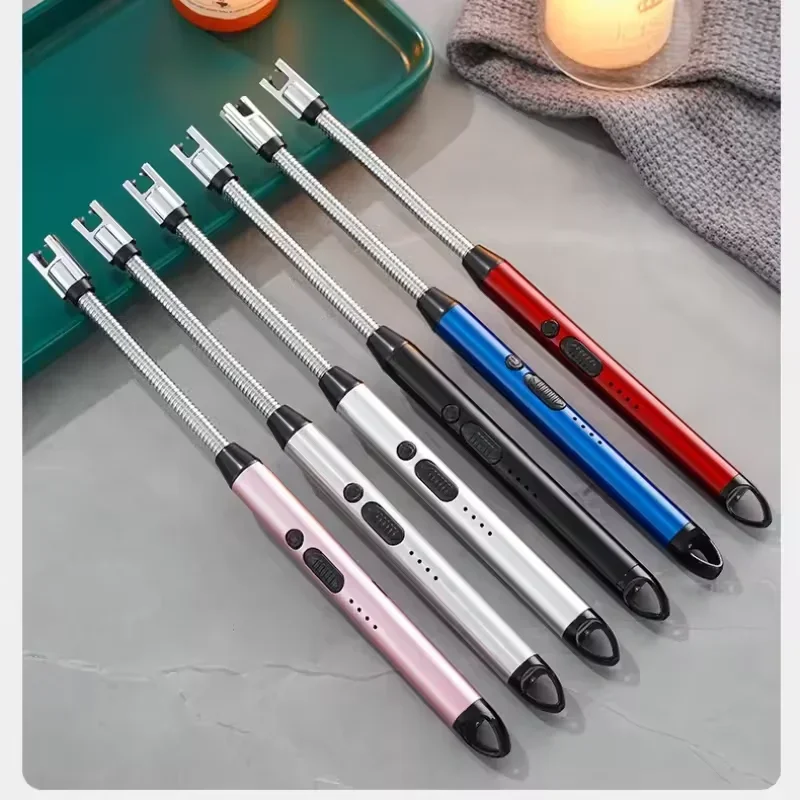 المحمولة الذكية نبض الشاعل نوع C قابلة للشحن المطبخ قطعة أثرية المنزلية موقد غاز مقبض طويل ولاعة إلكترونية بالجملة #3