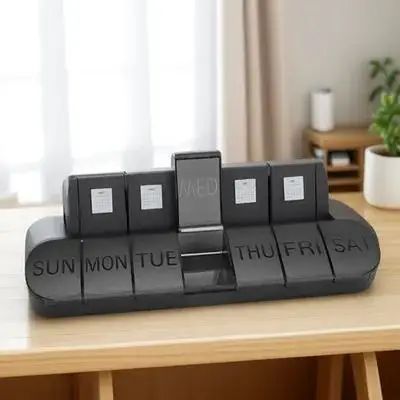 

Портативный органайзер для лекарств, маленькая коробка для таблеток, дорожный футляр для хранения, герметичный дозатор лекарств, еженедельный держатель для витаминов, прочный полипропилен