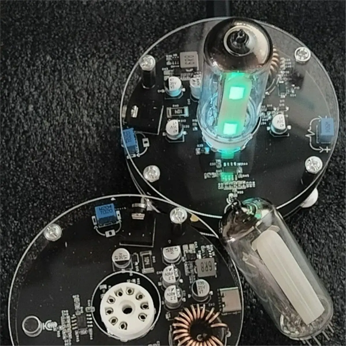 A72U Electronic Tube Pickup Music Monitor LED Illuminated Music Pickup Vintage Level Indicator Audio Spectrum VU Meter