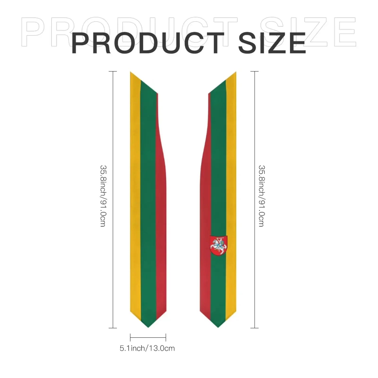 Emblema de Lituania Estola de graduación Chal Sash Honor para estudiar a bordo de estudiantes internacionales
