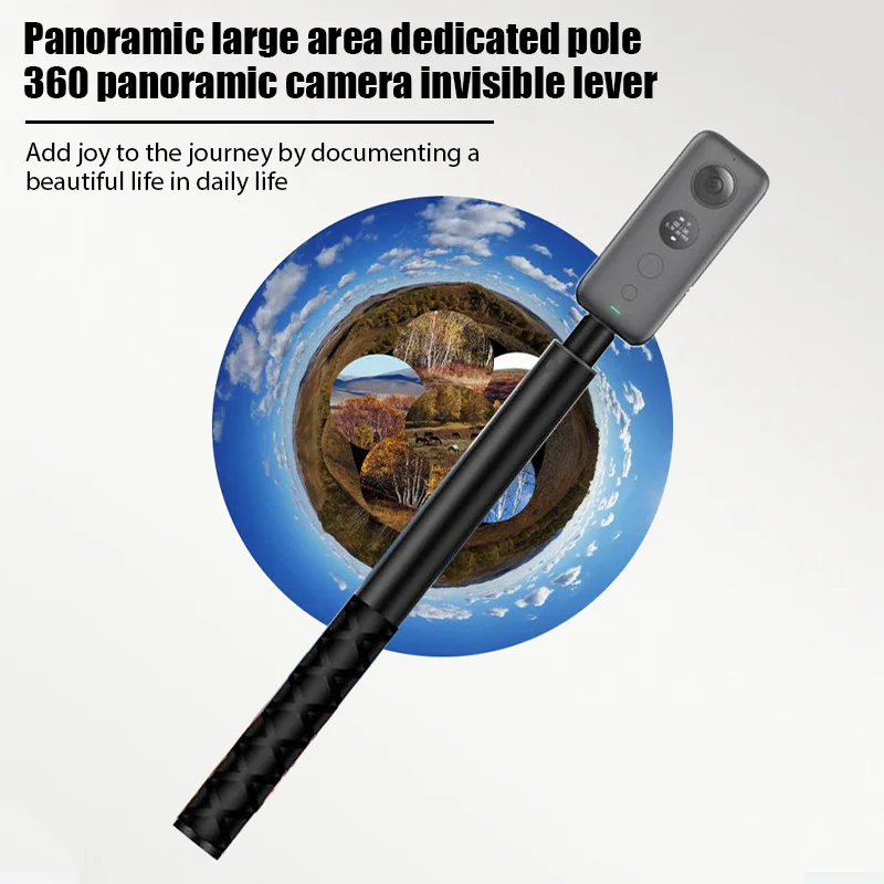 Universal 1,2 M giratorio bala tiempo aleación de aluminio Selfie Stick soporte trípode monopié para Insta 360 One R Gopro cámara panorámica