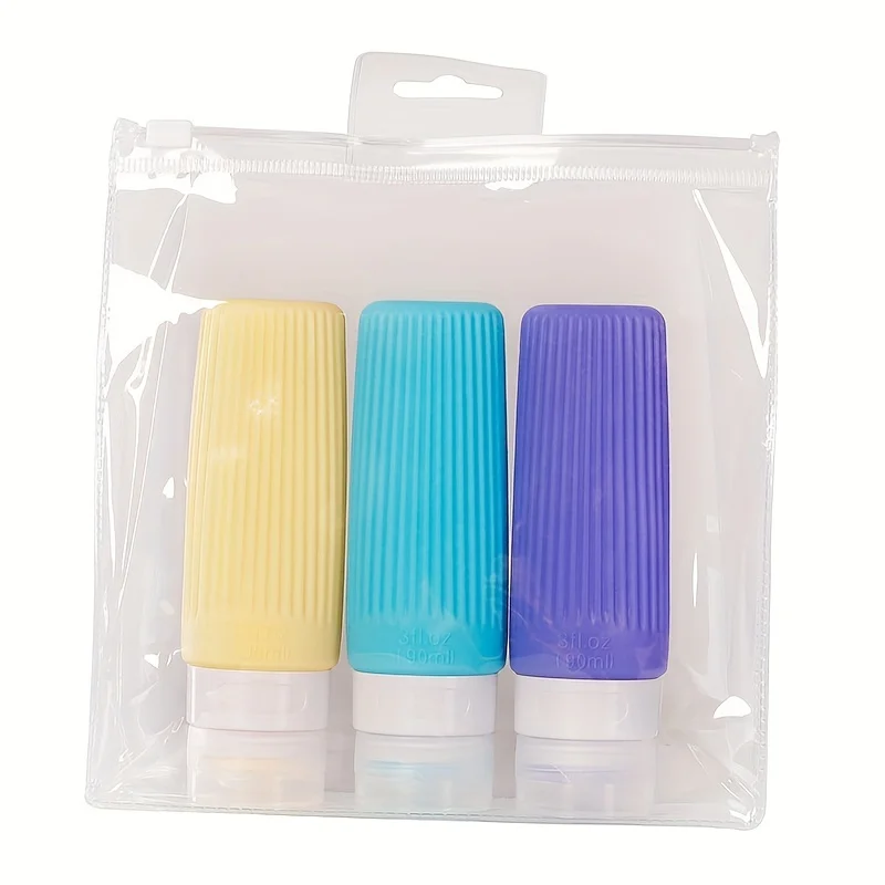 

3pcs Silicone Split Bottle 90ml Travel Split Bottle Set Travel Storage Split Bottle