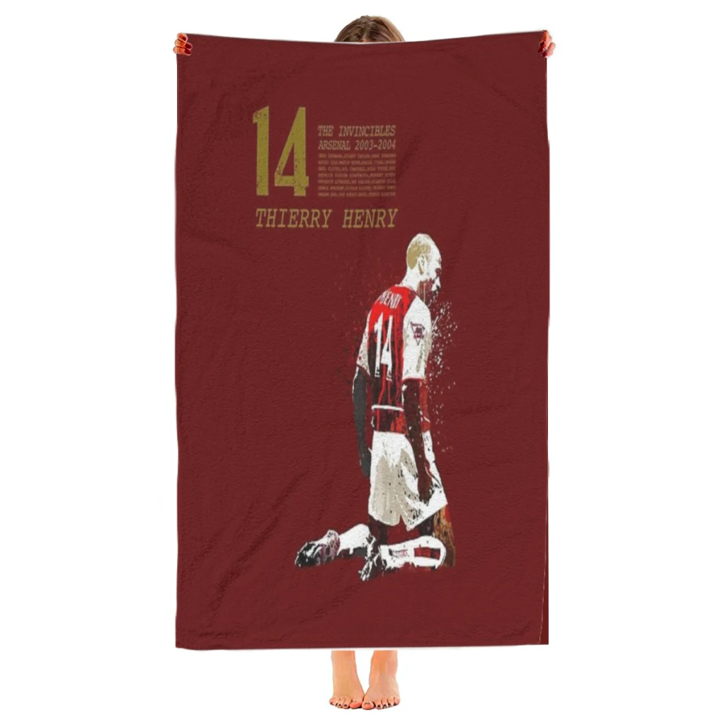 Thierry henry  new on dark red Beach Towel  Poncho Bathing Towels Cover-ups Quick Dry Sand Free Yoga Spa Gym Pool