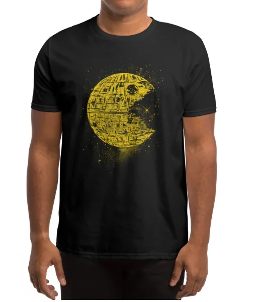 

Dark - Themed Spider & City Print Pattern Trend Personality Short-sleeved 100-cotton Round Neck Fashion T-shirt Top Tee