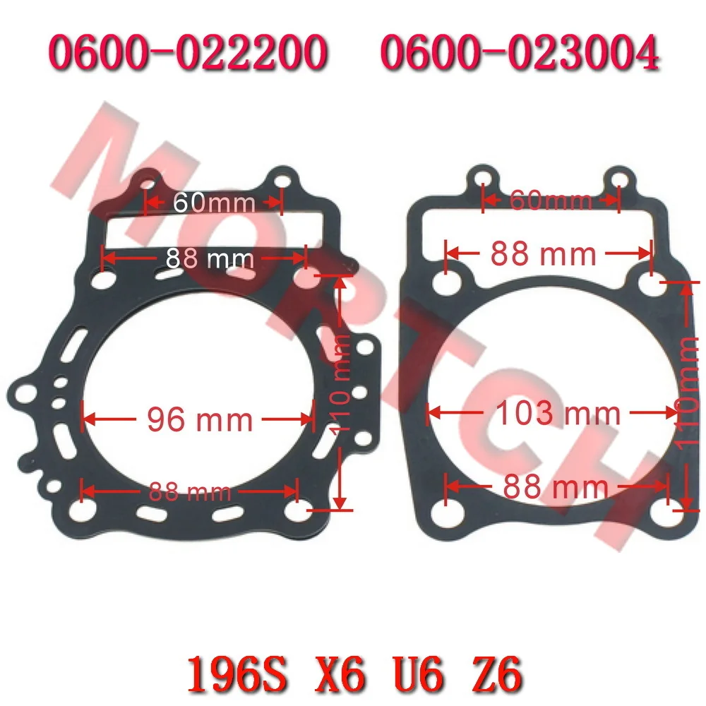

196S-022200 0600-022200 Cylinder Head Gasket 196S-023004 0600-023004 Cylinder Gasket For CFMoto CF600-C CF625-C X6 U6 Z6 CF600-B