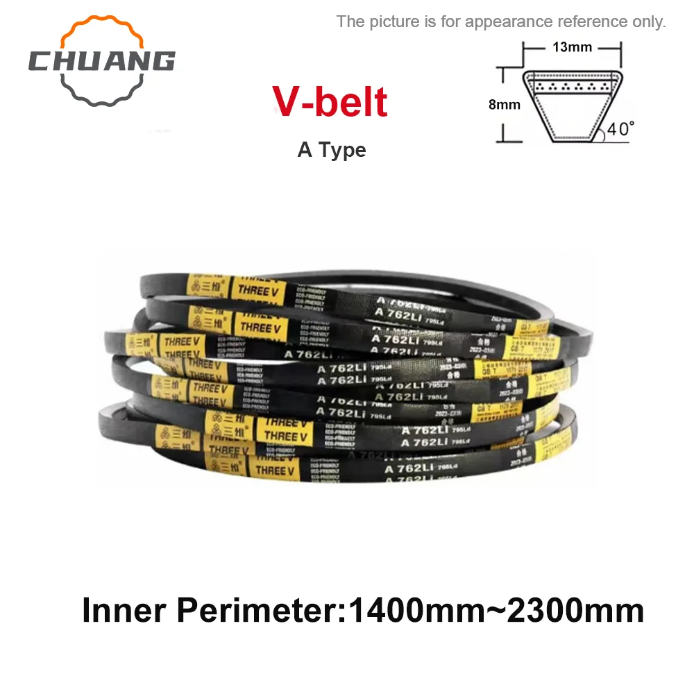 A Type V-belt Triangle Belt V-BelT Mechanical Industrial Transmission Belt Metric Size lnner perimeter:1400mm-2300mm