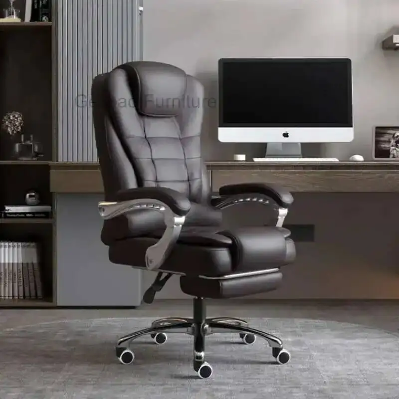 Chaise de bureau ergonomique en cuir Design relaxant rose commode de travail Chaises en bois Portable luxe étudiant vanité maille basse