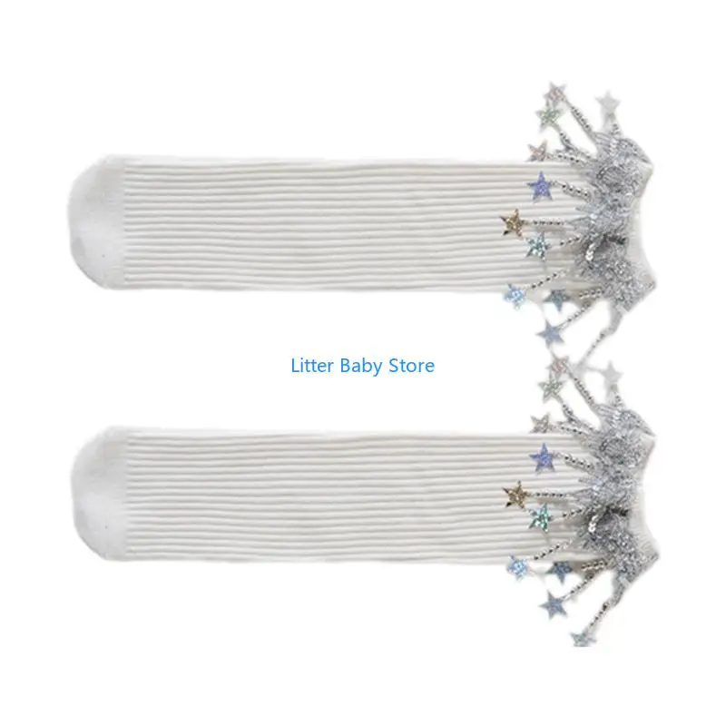 

N80C гольфы для маленьких девочек, чулки до бедра, длинные носки, носки до середины икры, чулки принцессы, модные носки для 3-12