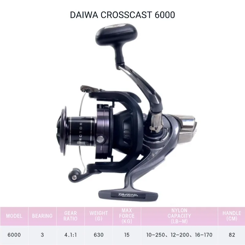 DAIWA CROSSCAST Fishing Reel Long Cast Spinning Saltwater 4000
