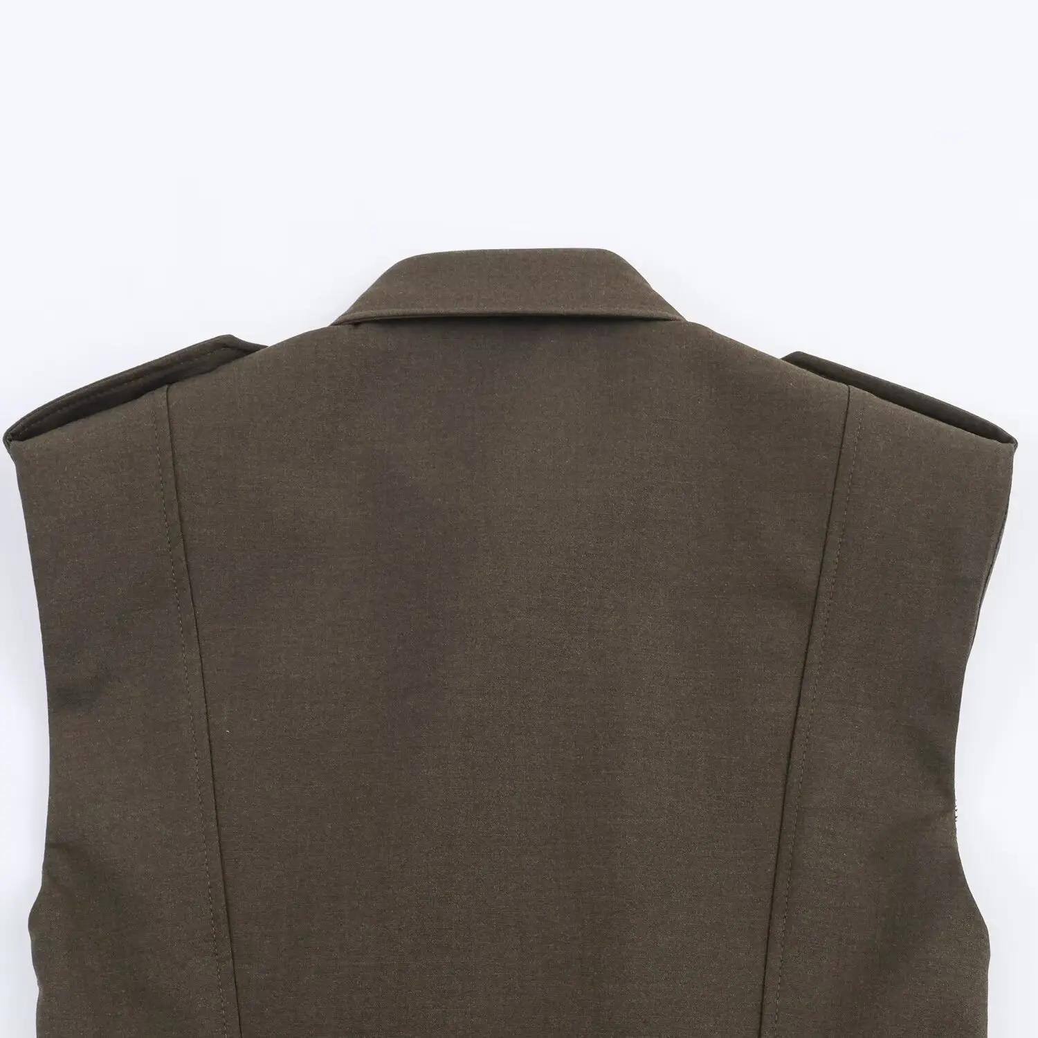 Estilo europeu e americano novo ombro feminino acolchoado em camadas decoração vestido curto cor sólida fino ajuste saia curta