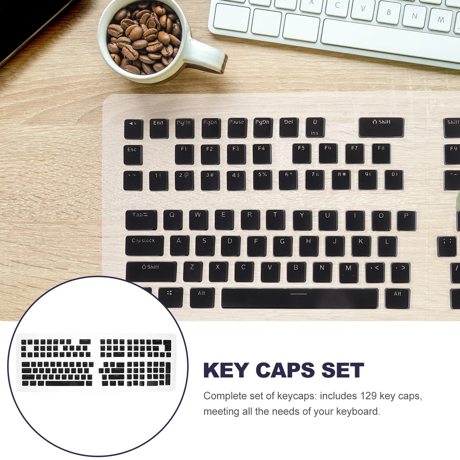 

1 set Keycaps Mechanical Keyboard Compatible 61 62 68 84 87 104 108 Keys Gaming Computer Accessory Durable Semi