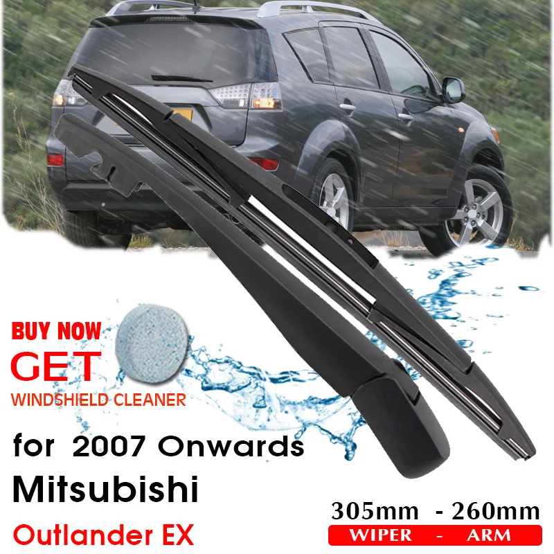 BROSHOO Car Rear Wiper Blades Back Windscreen Wiper Arm For Mitsubishi Outlander EX Hatchback (2007-) 305mm,Auto Styling