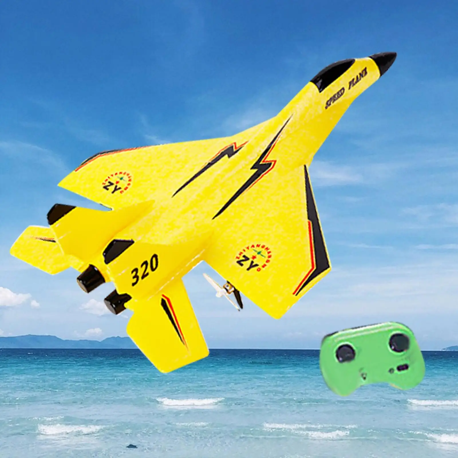 RC Plane Toy Foam Remote Control Aircraft Jet Airplane Model Toys for Park Gift Camping Activity for Kids and Adults