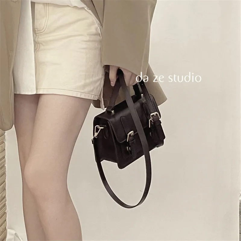 Small Square Bags For Women\'s 2024 New Trendy Simple Versatile Shoulder Crossbody Bag Commuter Texture Minimalist Ladies Handbag