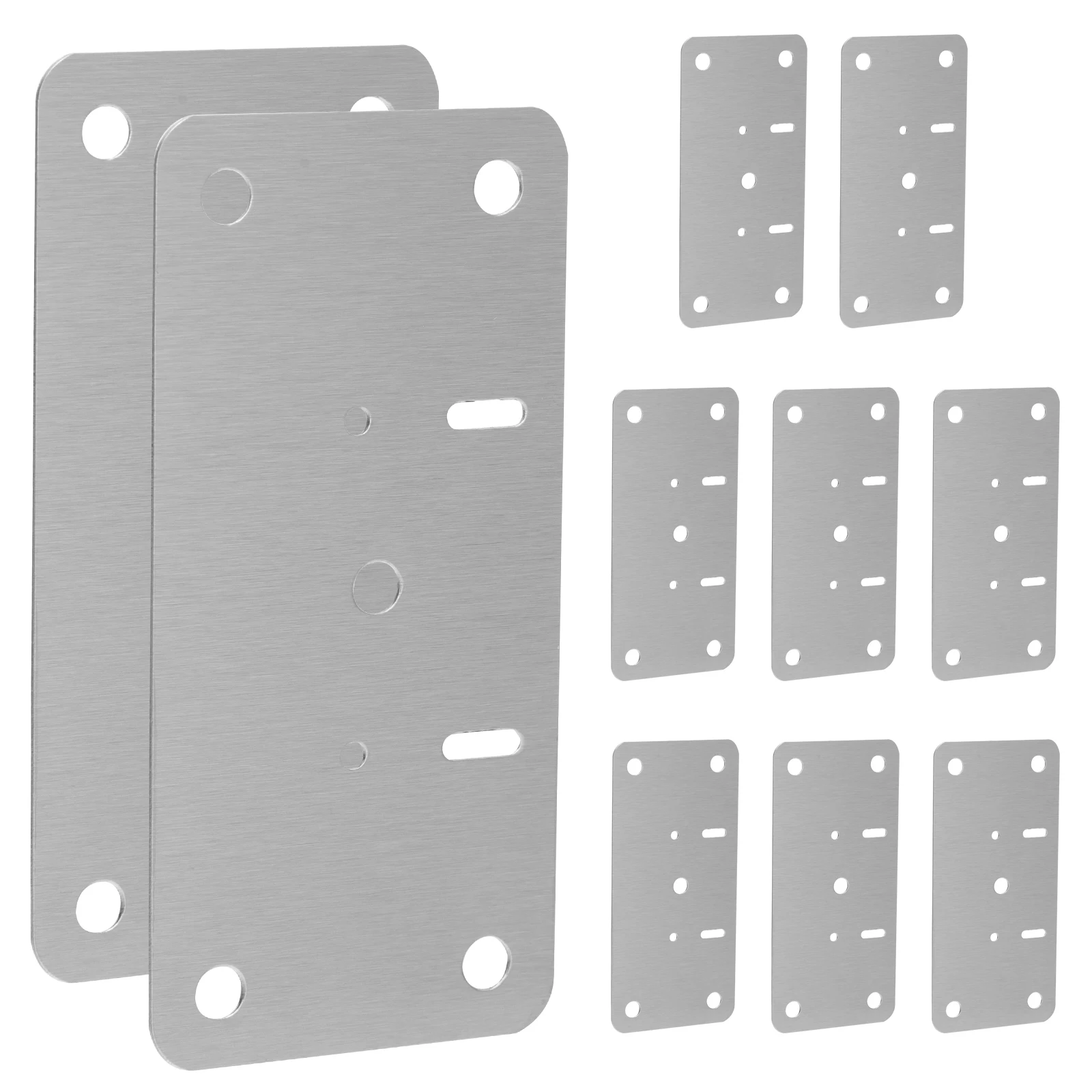 

10 Sets Hinge Repair Plates Durable Cabinet Door Fixing Kit Reinforcement Plates Mounting Screws Kitchen Cupboard DIY Stable