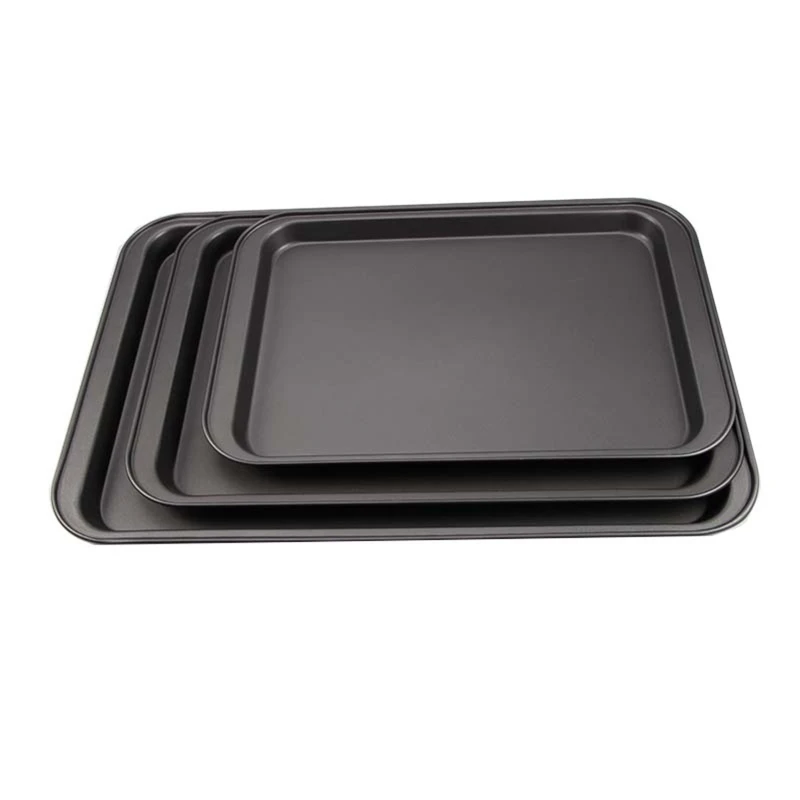 Non Pizza Pan Cake Mold Bakeware Kitchen Baking Tools Carbon Steel Rectangle Plate Tray Dropship