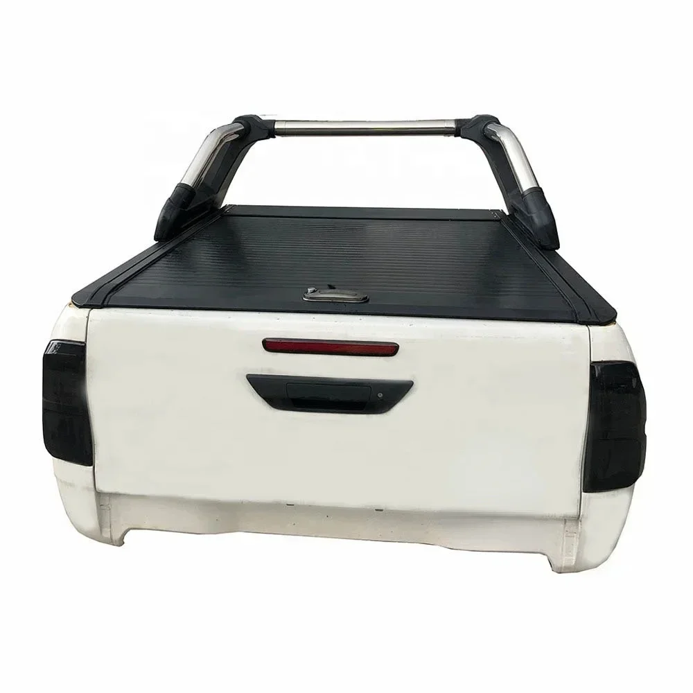 

HotAluminum Roll Up Tonneau Cover Retractable Truck Bed Cover For HiluxRevo