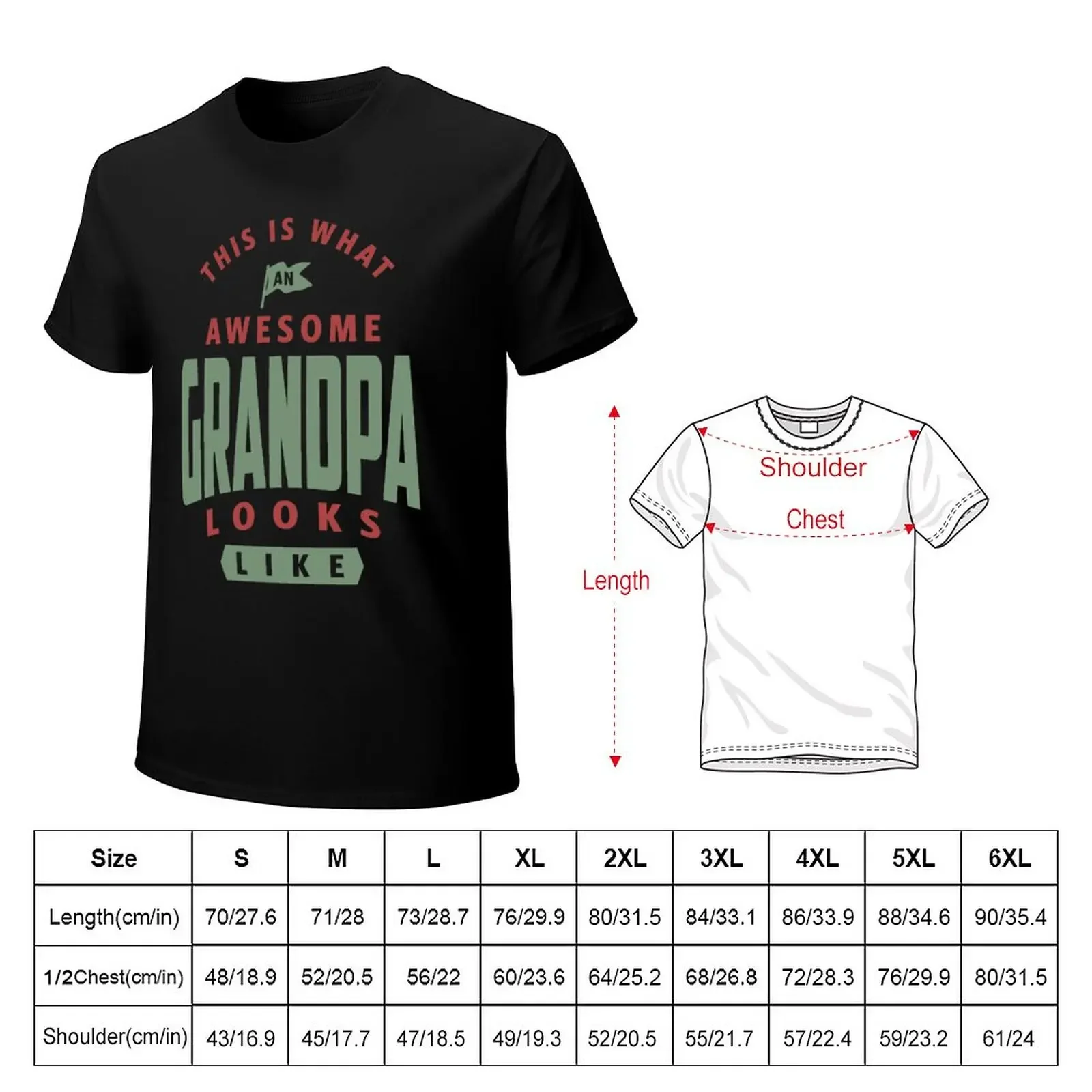 Awesome Grandpa T-Shirt plus size tops Aesthetic clothing anime fruit of the loom mens t shirts