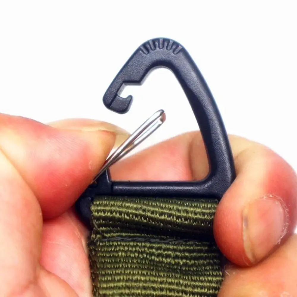 Double-headed Quick Release Carabiner Triangle Rotatable Camping Carabiner Protect Sturdy Webbing Belt Buckle Outdoor Camping