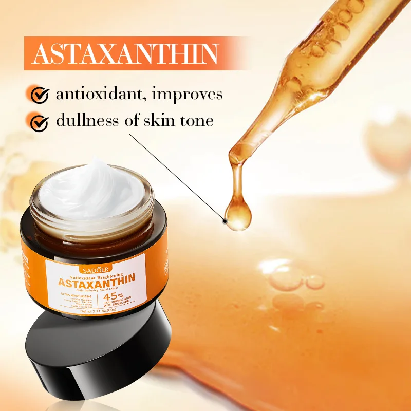 Krim Pencerah Antioksidan Astaxanthin – Hidrasi Anti Penuaan Mengurangi Flek Hitam & Kerusakan Matahari 60g