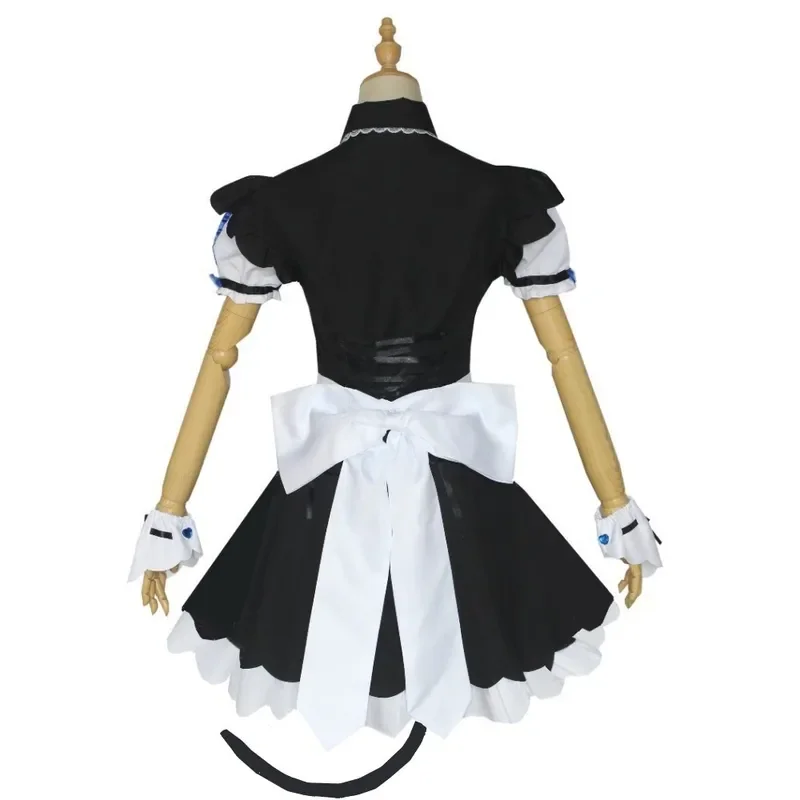 애니메이션 쇼콜라 네코퍼 코스프레 메이드 의상, 쇼콜라 바닐라 메이드 원피스 고양이 소녀 네코파 게임, 섹시하고 귀여운 드레스, 여성 유니폼
