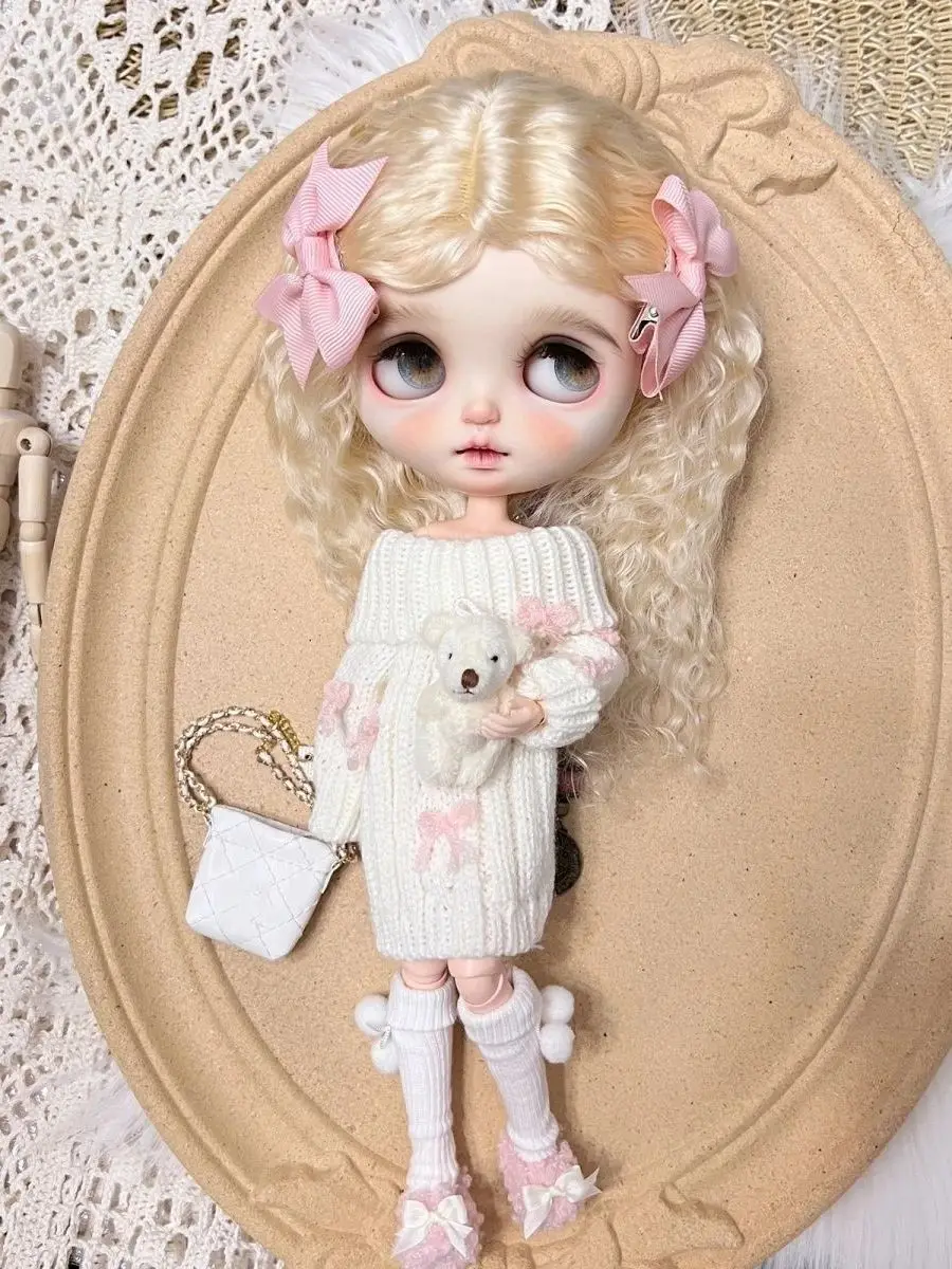Blythe Doll Clothes Sweater Skirt Set Handmade 28-30cm OB22 OB24 AZ, One Dress for Blythe Doll Accessories
