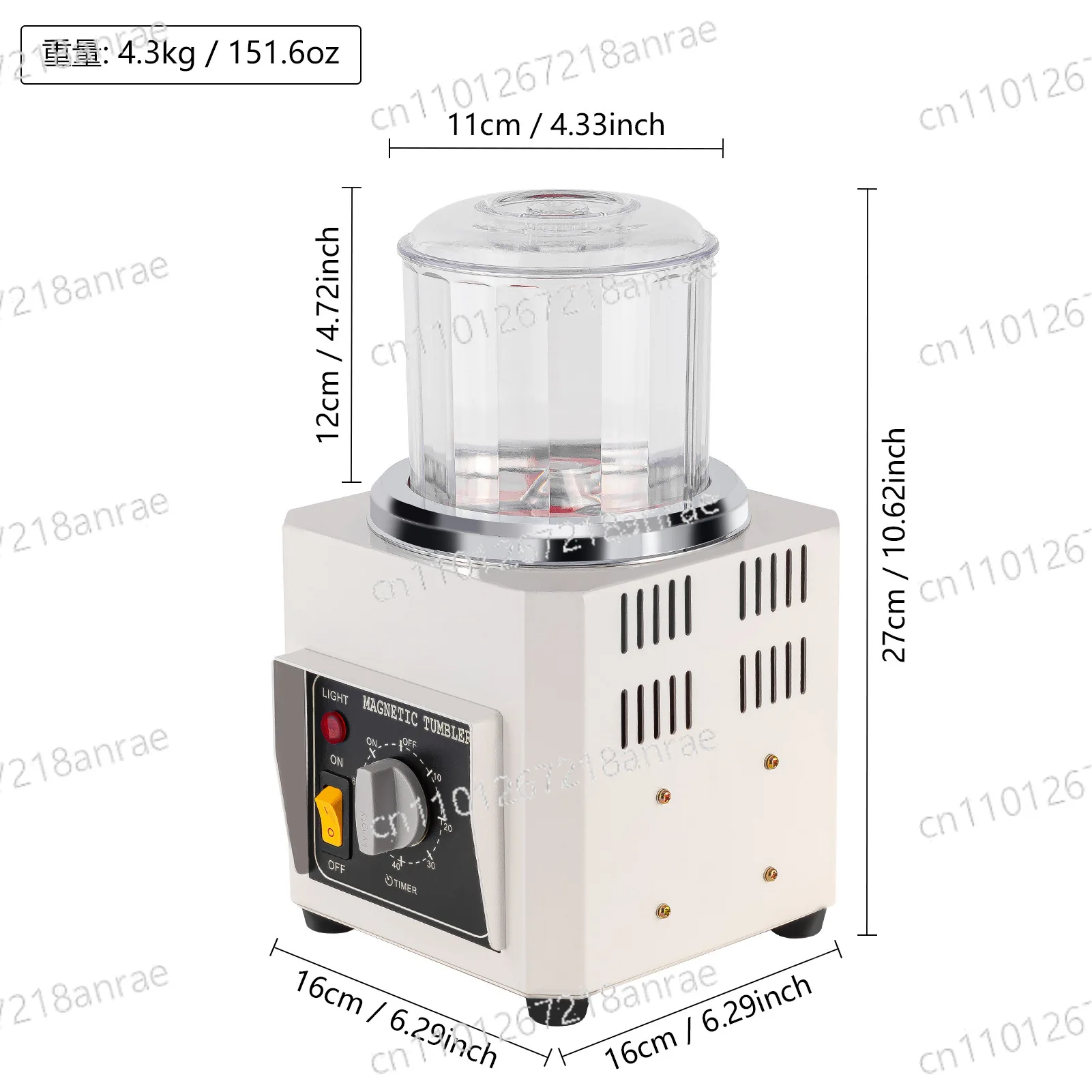 Mini KT90 Magnetic Polishing Machine, Gold and Silver Jewelry Matte Effect Polishing, Deburring and Embroidery Jewelry Equipment