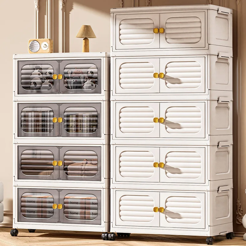 Aufbewahrungsschrank mit Türen, tragbare magnetische Schranktür, kleiner tragbarer Schrank mit Rollen für Wohnungen, temporärer Wohnraum