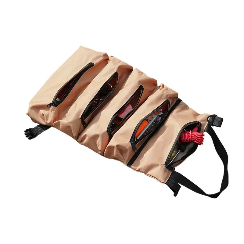 

Roll Up Tool Bag Portable Roll Tool Bag For Camping Storage Small Tool Bag Organizer WaterproofTent Accessories Organizer For