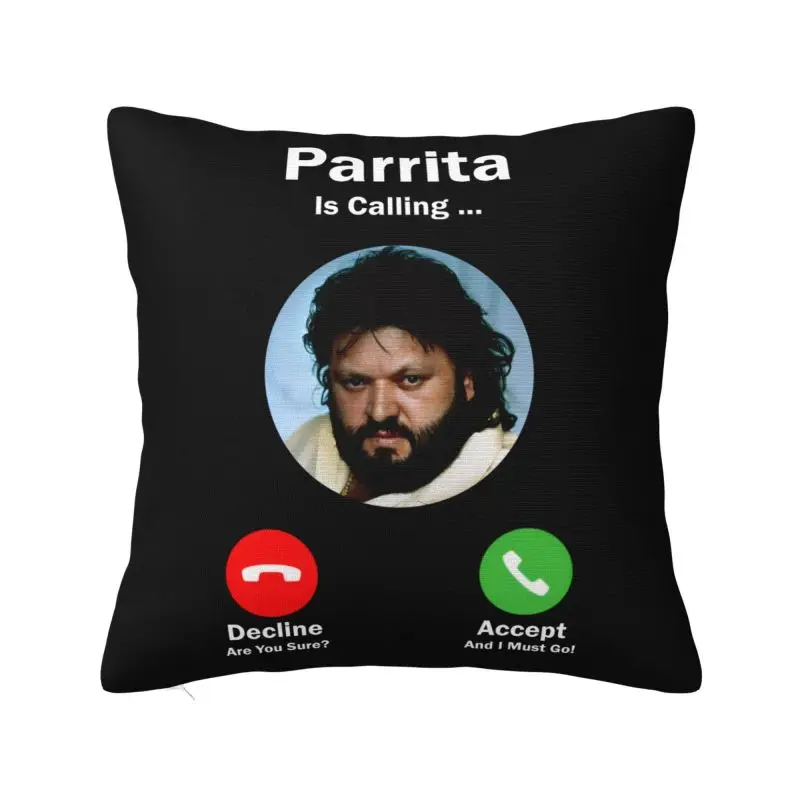 Luxury Parrita Is Calling Cushion Cover 55x55cm Soft Pillow Case for Car Square Pillowcase Home Decorative