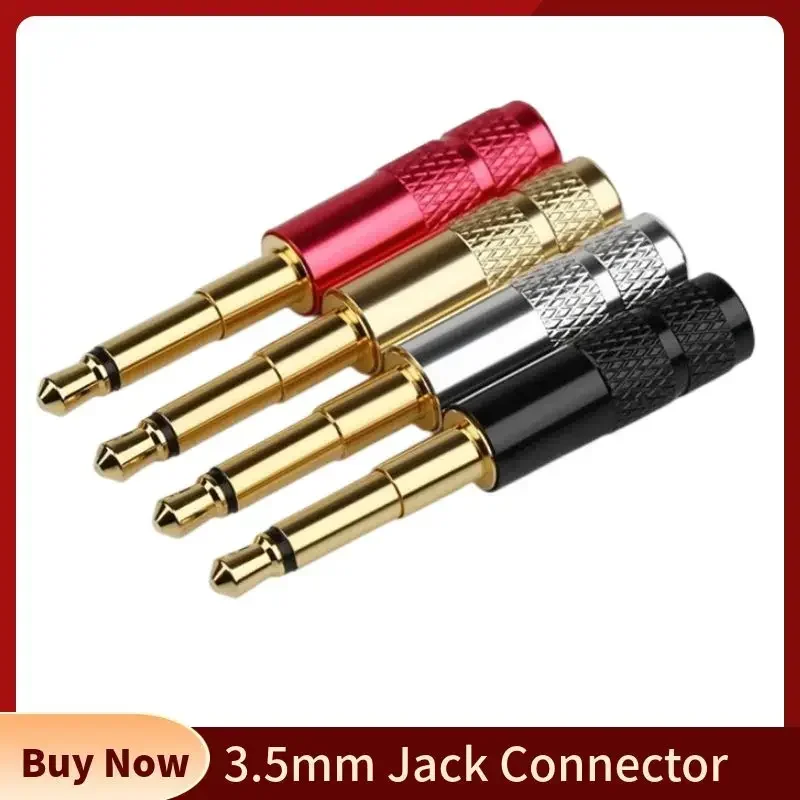 

4pcs Speaker Terminal 3.5 Jack Mono Plug 3.5mm Audio TS Connector 2 Pole Accessories Parts For Soldering Digital Earphones Cable