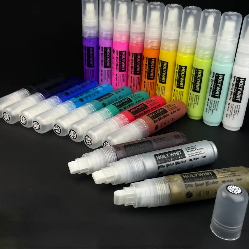 10mm Highlighter Graffiti Paint Marker Oil-based Waterproof Marker Can Add Ink Painting Stationery