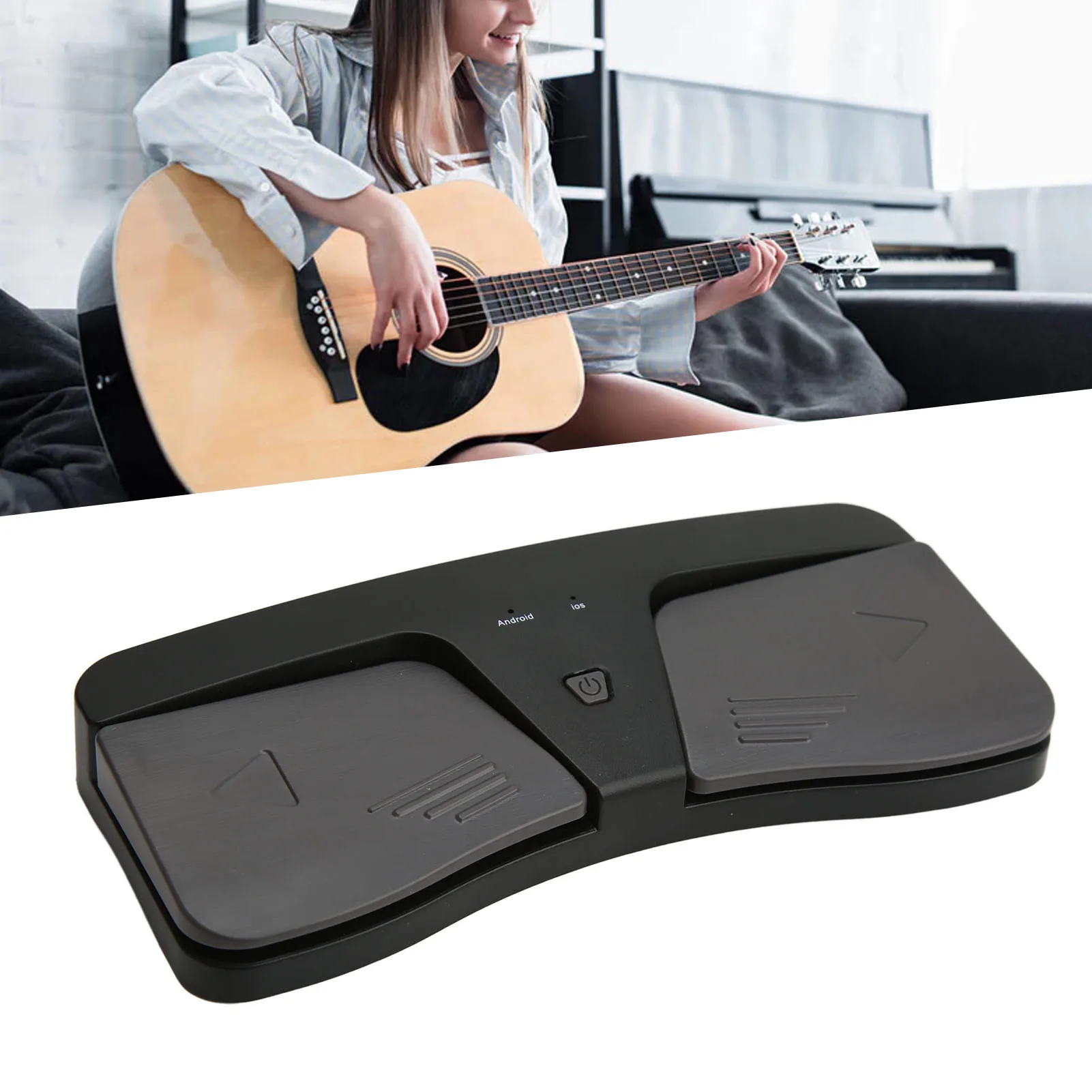 Music Page Turner Wireless Score Turning Foot Pedal ABS Accessory for Playing Performance