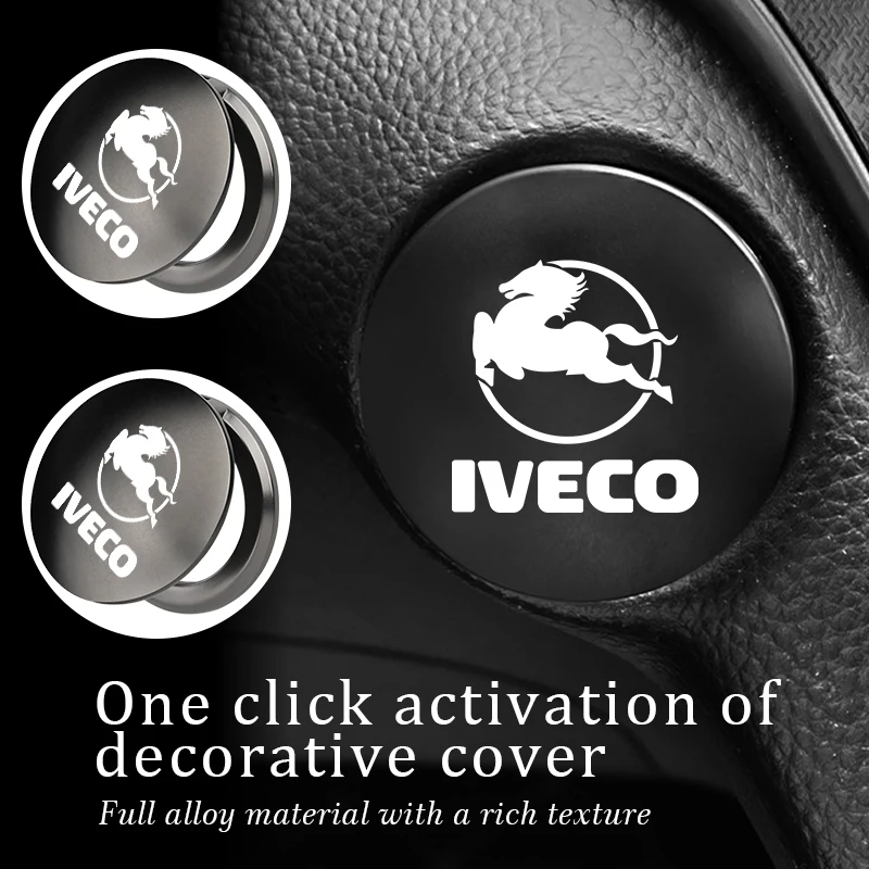 Cubierta Protectora para el Botón de Encendido/Apagado del Motor de IVECO, Anillo Decorativo Anti-Rayones para Daily, e-Daily, 4x4, Eurocargo, S-eWay