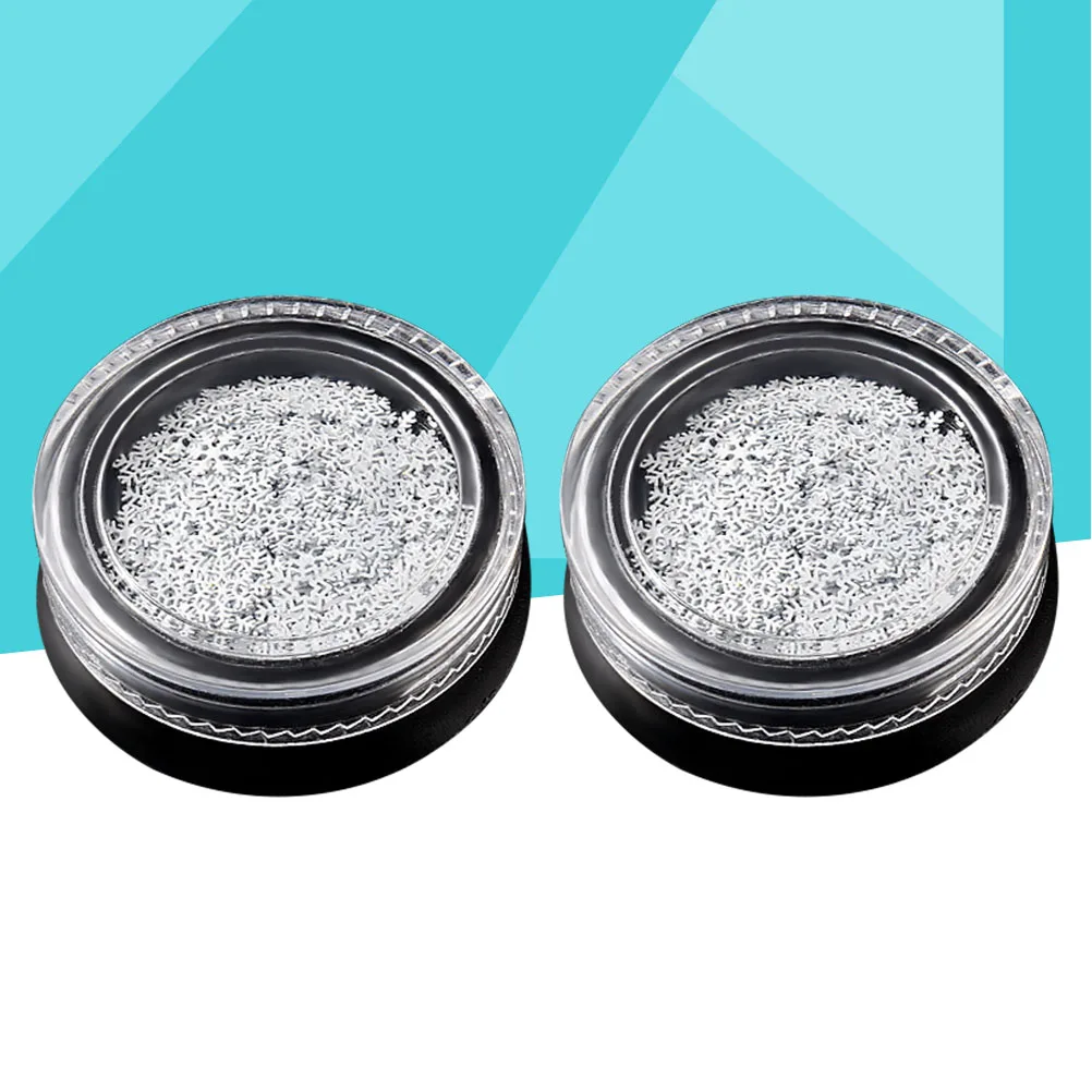 여성 및 소녀용 눈송이 네일 아트 스티커 2박스 젤 폴리쉬와 혼합 가능 DIY 매니큐어 겨울 축제 장식