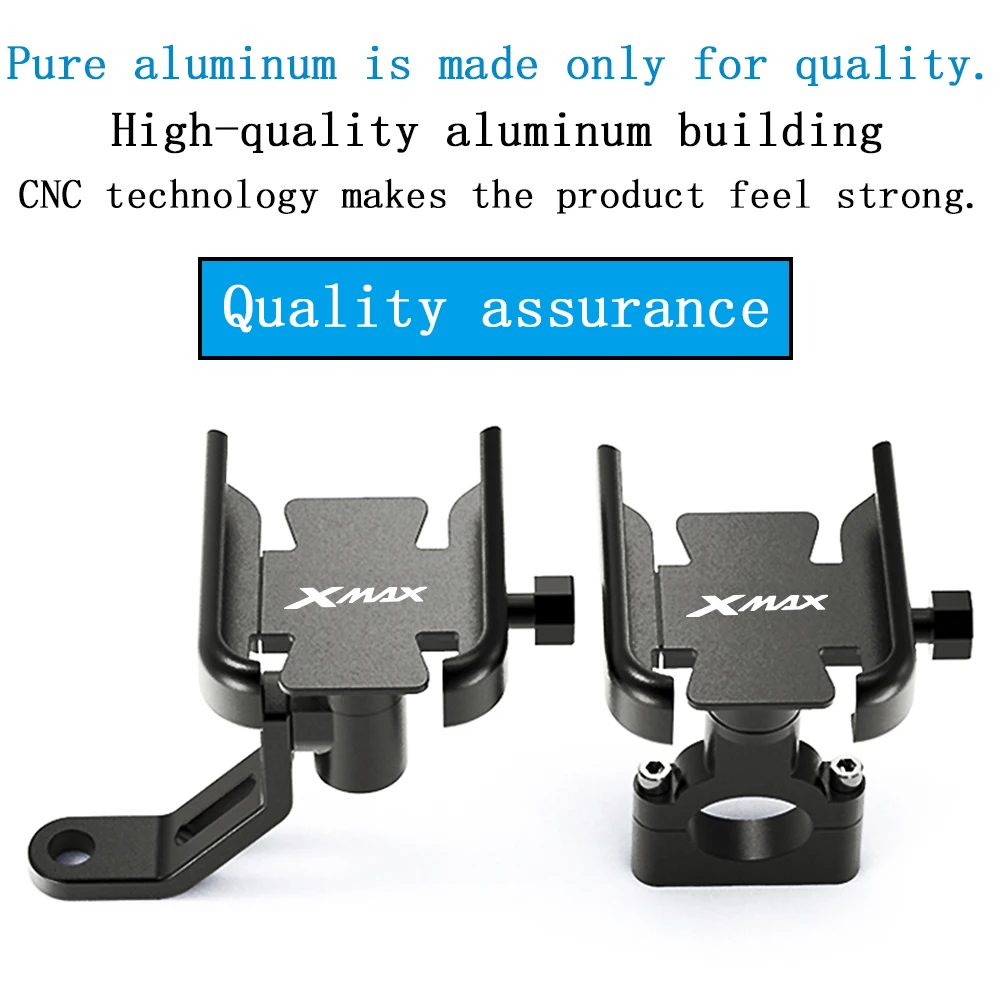 2023 New Motorcycle Handlebar Mobile Phone Holder GPS Stand Bracket For YAMAHA XMAX 125 250 300 400 XMAX300 XMAX125 2011 - 2024