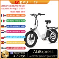 DYU C9 Adult Electric Bike 250W Motor Foldable Electric Bike 48V15.6AH Battery 20 Inch Tires City Commuter Electric Bike